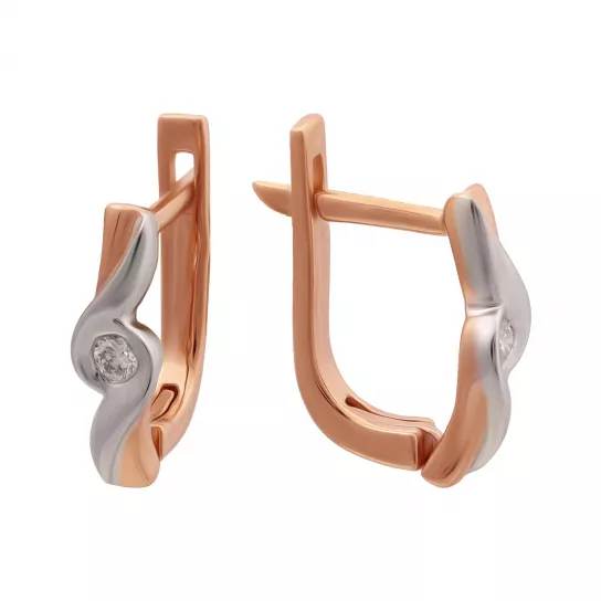 Серьги с бриллиантами из золота