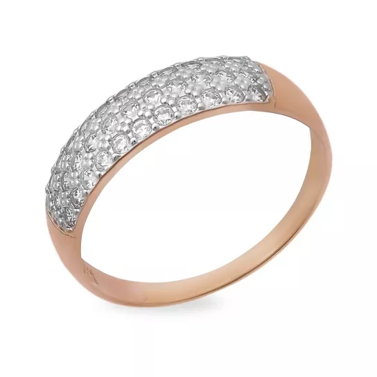 Кольцо с фианитом из золота