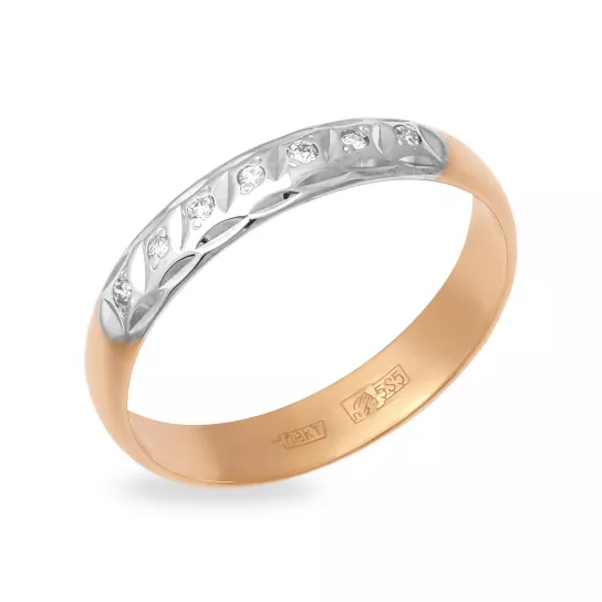 Кольцо с бриллиантами из золота