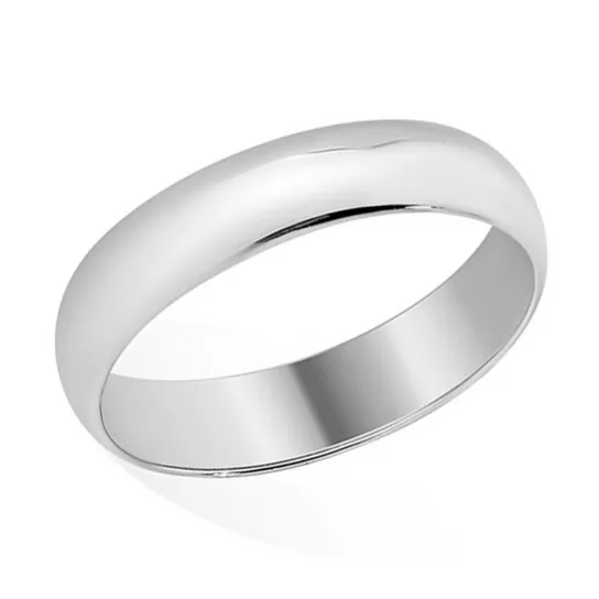 Кольцо обручальное из серебра