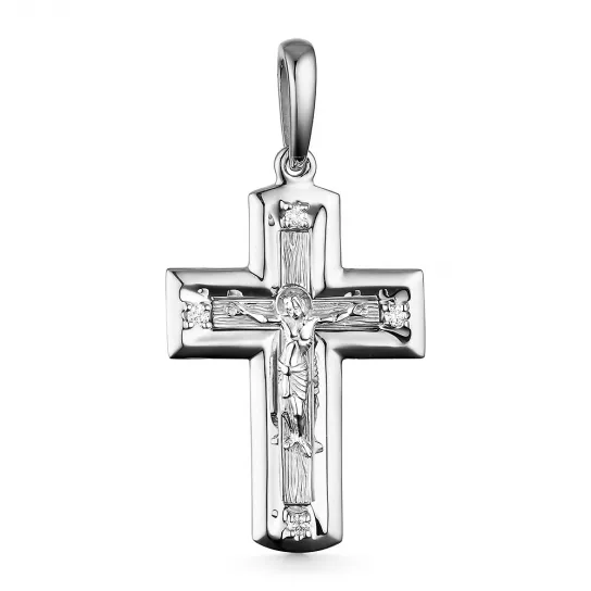 Крест с бриллиантами из золота