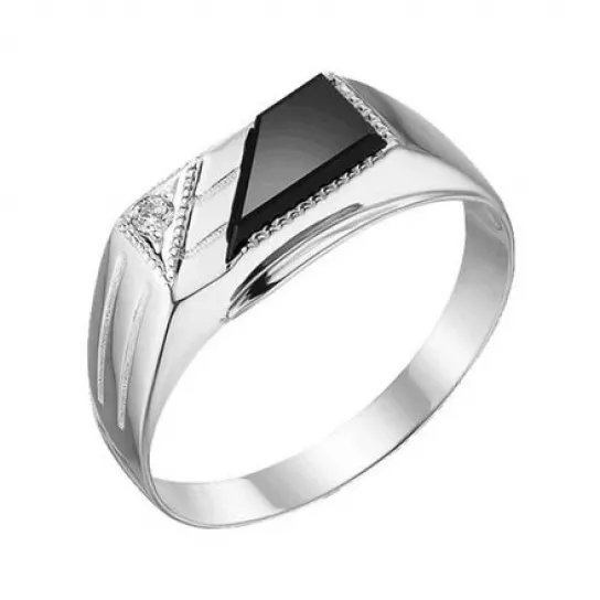 Кольцо-печатка из серебра