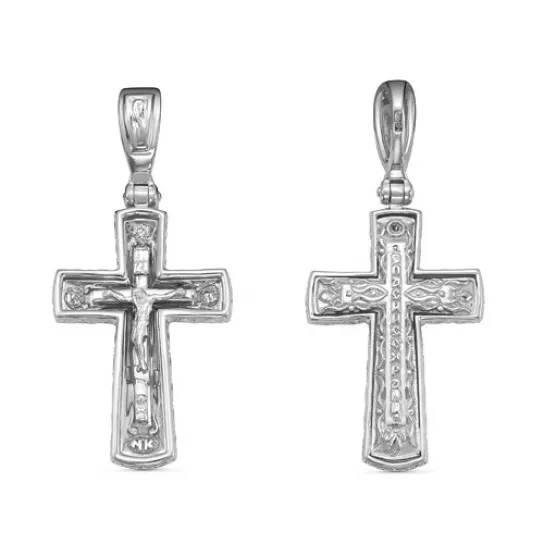 Крест с бриллиантами из золота