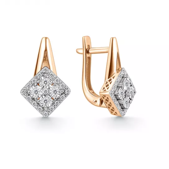 Серьги с бриллиантами из золота