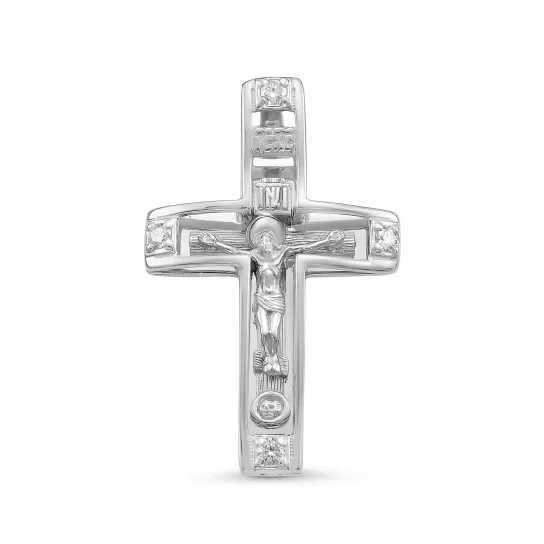 Крест с бриллиантами из золота