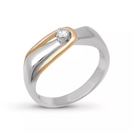 Кольцо с бриллиантами из золота