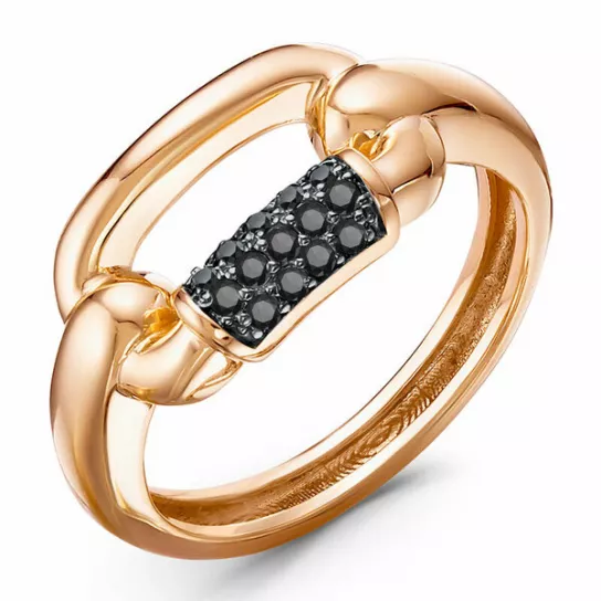 Кольцо с фианитом из золота