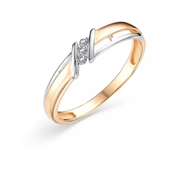 Кольцо с фианитом из золота