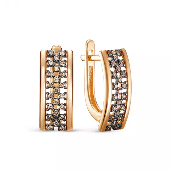 Серьги с бриллиантами из золота