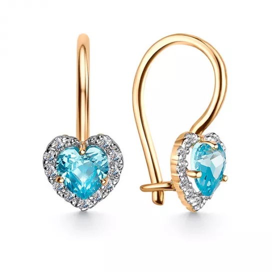 Серьги детские из золота